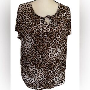 AB Studio leopard print top size XL